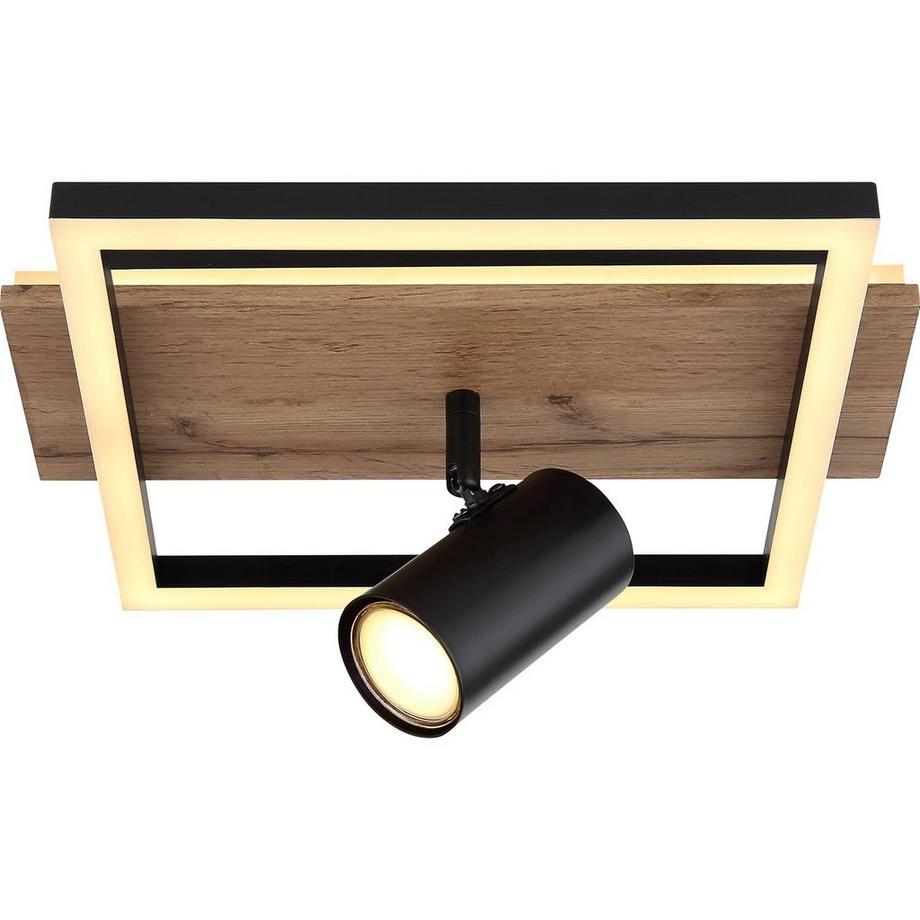 mutoni Plafoniera metallo nero opaco LED 32x27x17  