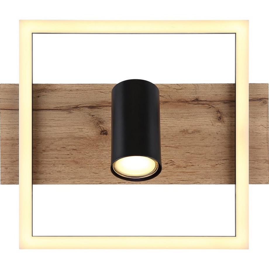 mutoni Plafoniera metallo nero opaco LED 32x27x17  