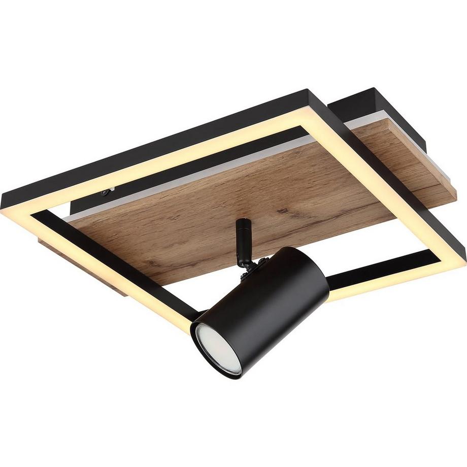 mutoni Plafoniera metallo nero opaco LED 32x27x17  