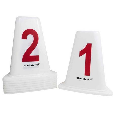 GladiatorFit  Blocchi di partenza numerati da 1 a 8 per le piste (set di 8) 