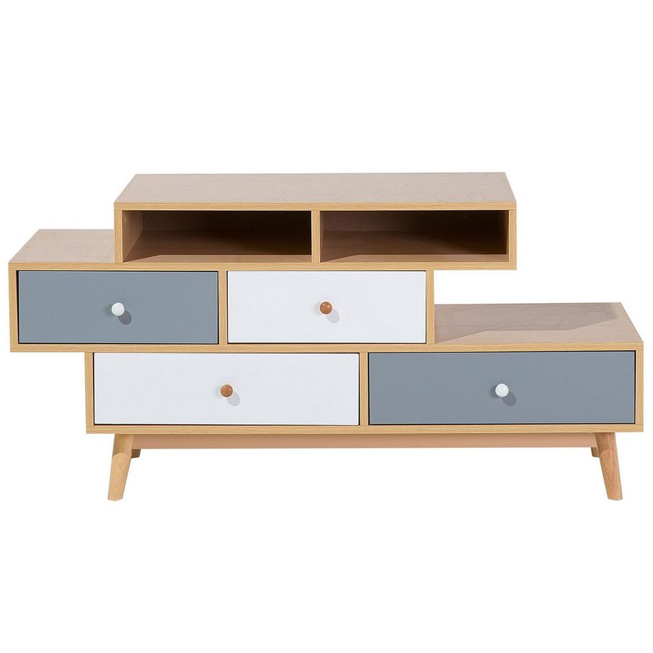 Beliani Kommode mit 4 Schubladen aus Spanplatte Retro IRVINE  