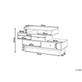 Beliani Cassettiera 4 cassetti en Truciolato Retrò IRVINE  