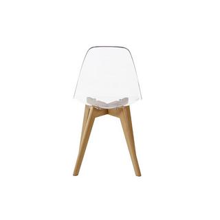 Vente-unique Lot de 6 chaises AUDRA Polycarbonate Hêtre Transparent  