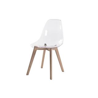 Vente-unique Lot de 6 chaises AUDRA Polycarbonate Hêtre Transparent  