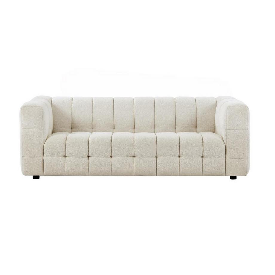 PASCAL MORABITO Sofa 3-Sitzer - Bouclé-Stoff - Elfenbeinfarben - LERICI von PASCAL MORABITO  