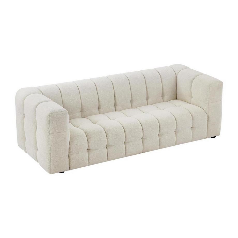 PASCAL MORABITO Sofa 3-Sitzer - Bouclé-Stoff - Elfenbeinfarben - LERICI von PASCAL MORABITO  