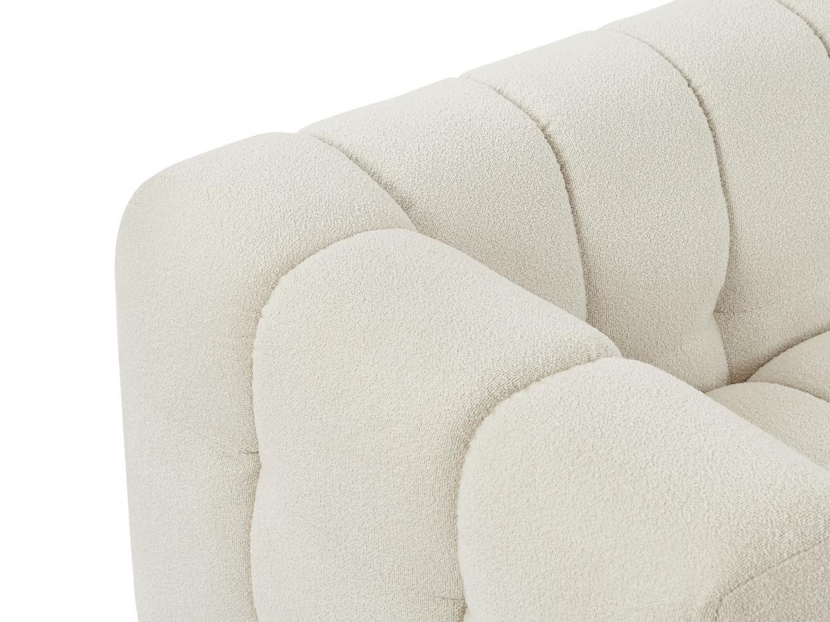 PASCAL MORABITO Canapé 3 places en tissu bouclette blanc ivoire LERICI de Pascal Morabito  