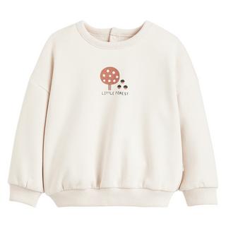 La Redoute Collections  Sweatshirt mit Rundhalsausschnitt und Druckknopfleiste 