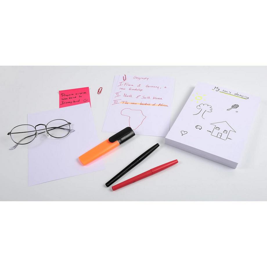 Exacompta Confezione 100 cartoncini bristol - bianco senza righe senza perforazione 148x210mm - x 10  