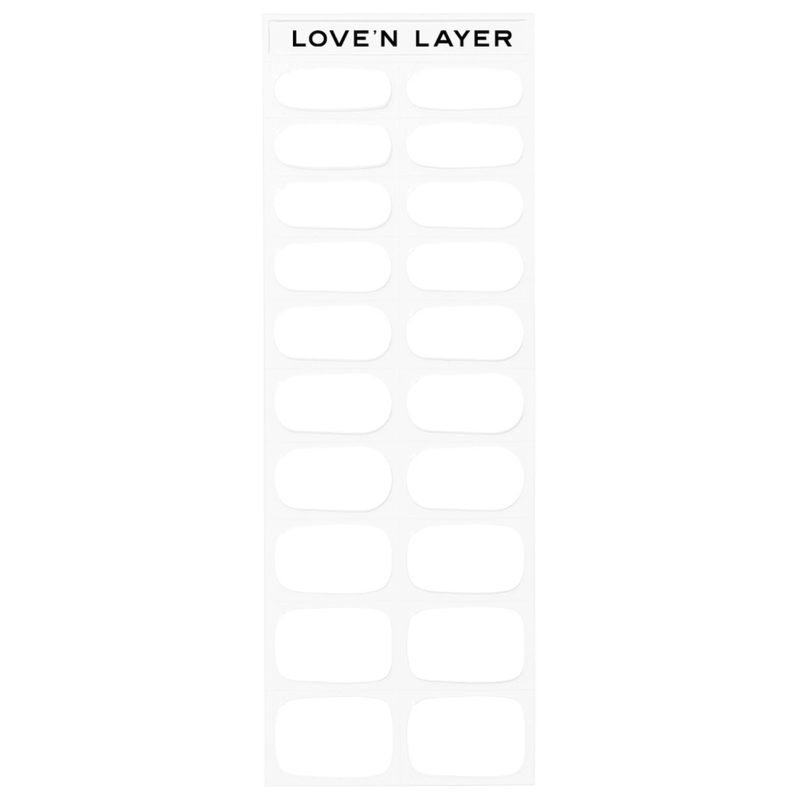 Lovenlayer  Autocollants pour ongles Solid Bright White 