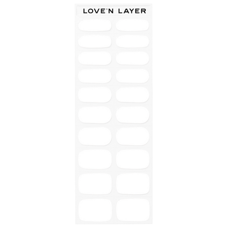 Lovenlayer  Autocollants pour ongles Solid Bright White 