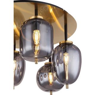 mutoni Deckenleuchte Blacky I Metall matt 6xE14  