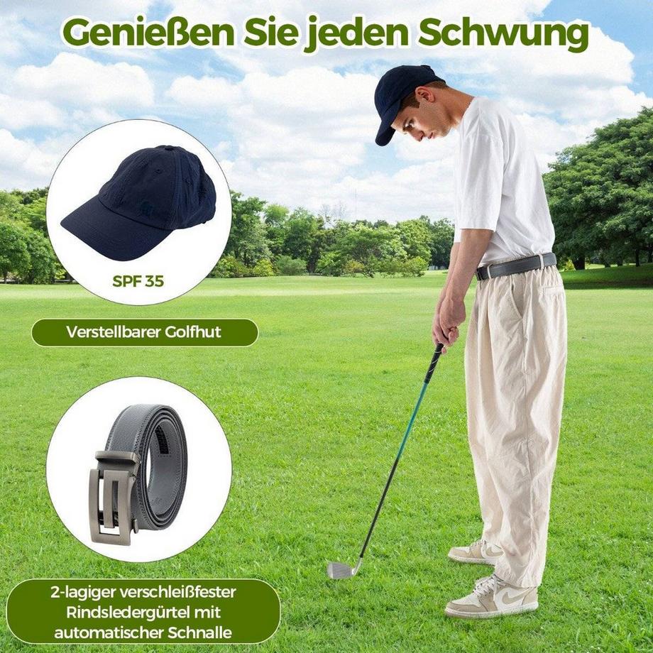 B2X  Komplettes Golf Geschenkset  Golf-Zubehör Set mit 3 Golfbällen Golfgeschenk in Geschenkbox 