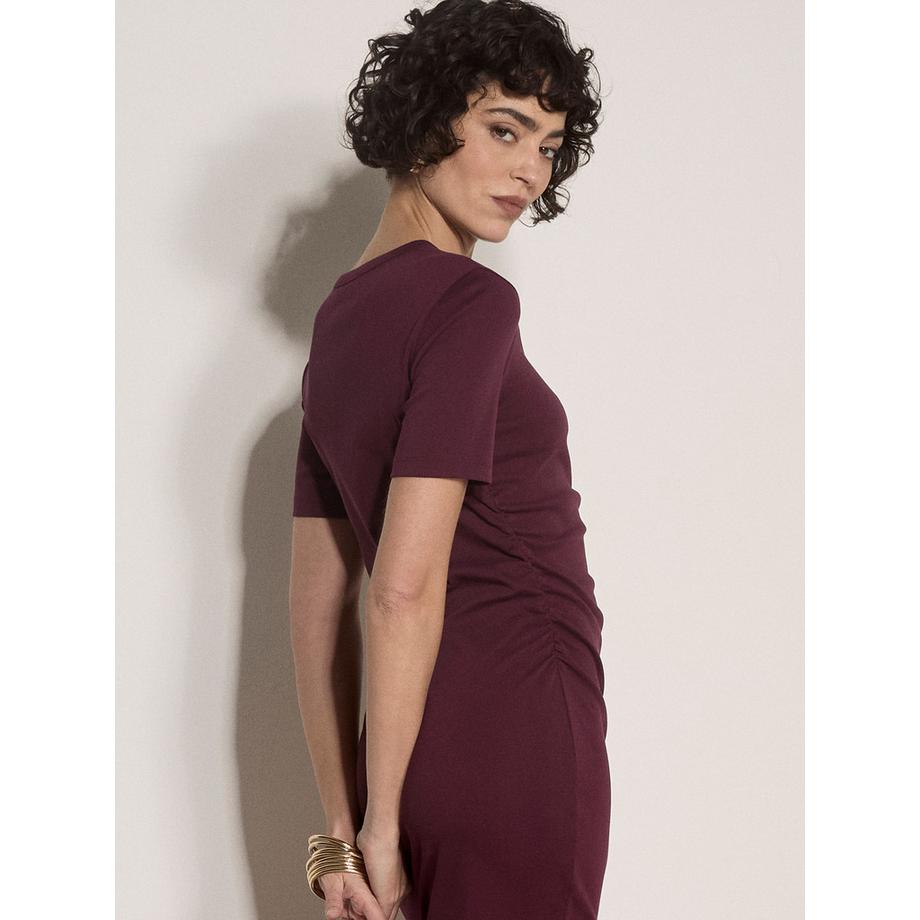 APRICOT Robe longue en jersey froncée  