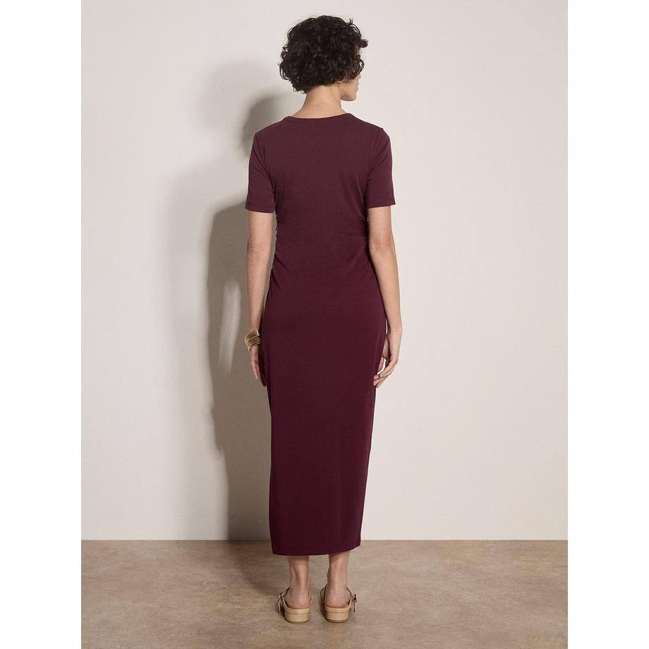 APRICOT Robe longue en jersey froncée  