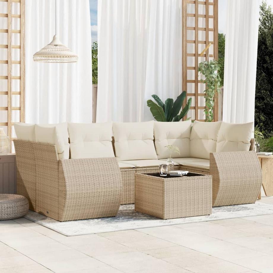 VidaXL set divano da giardino Polirattan  