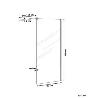 Beliani Duschwand aus Sicherheitsglas Modern AHAUS  