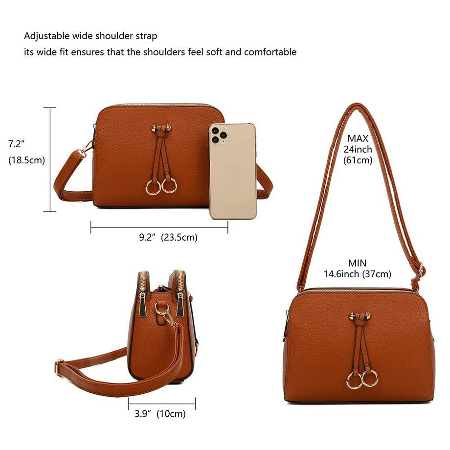 Only-bags.store Solide PU Leder Umhängetasche  