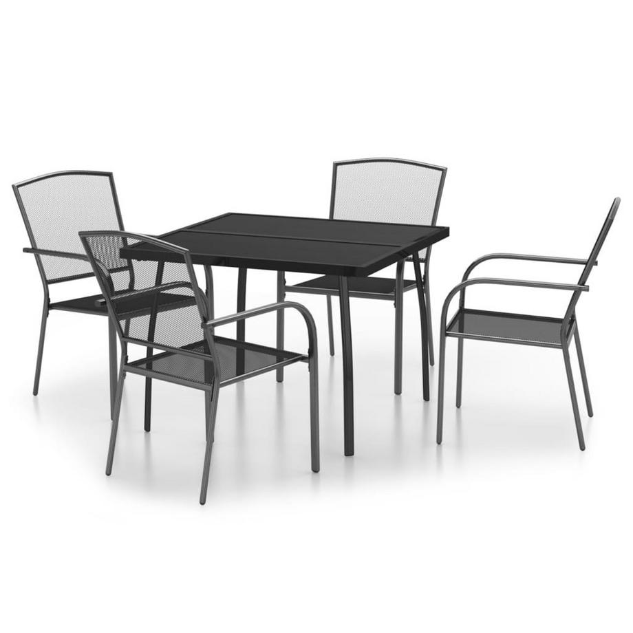 Ensemble de salle à manger de jardin acier