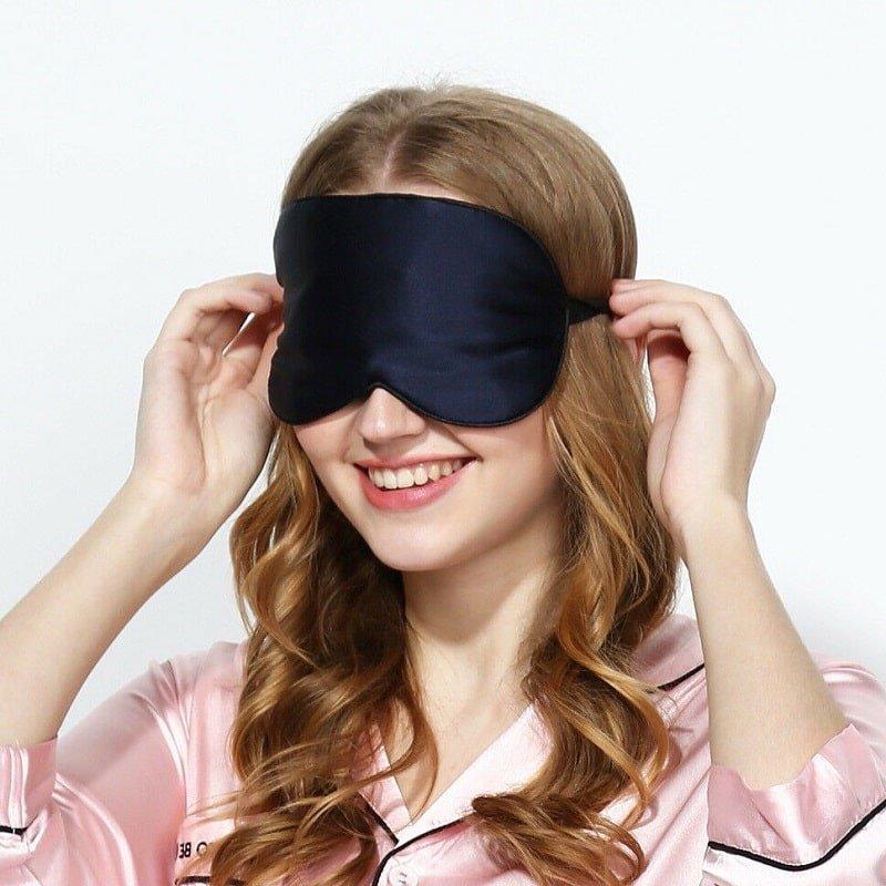 Masque De Sommeil En Soie Naturelle 19 Mommes - Occultant Total - Avec Bouchons D'oreilles - Pour Homme Et Femme - Garantie 365 Jours - 2