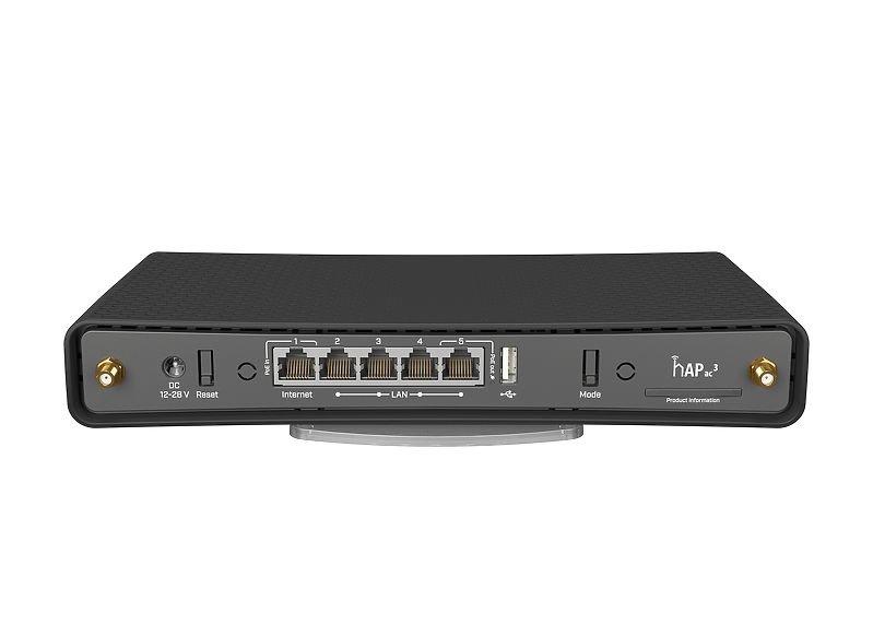 MikroTik  hAP ac³ routeur sans fil Gigabit Ethernet Bi-bande (2,4 GHz / 5 GHz) Noir 