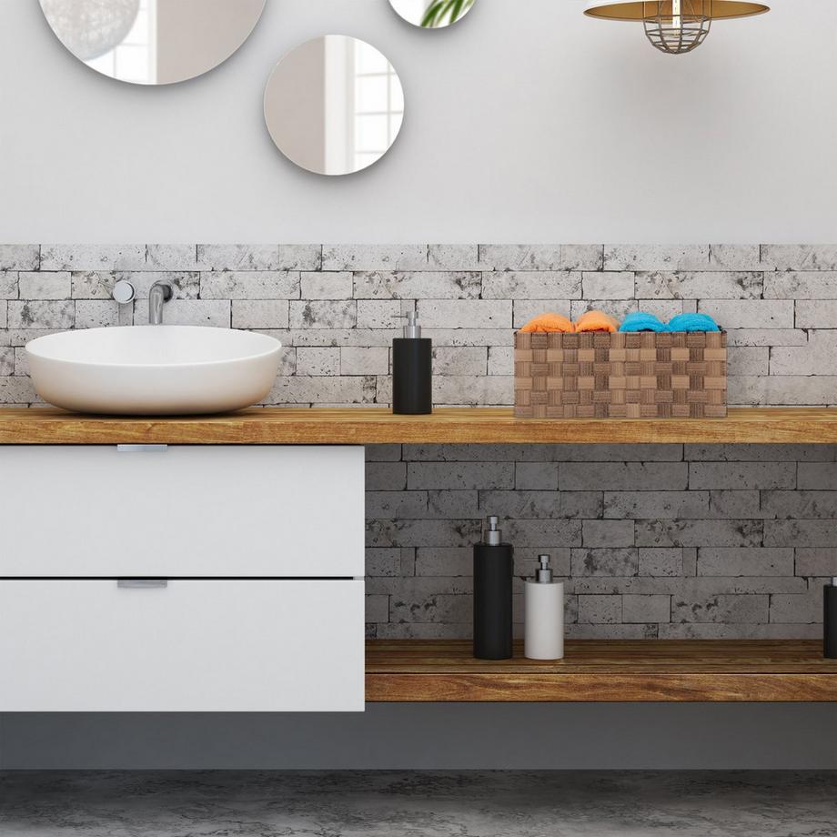 B2X Set di 4 cestini portaoggetti effetto vimini  