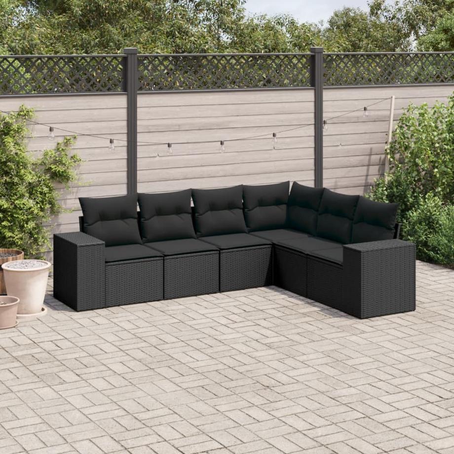 VidaXL set divano da giardino Polirattan  