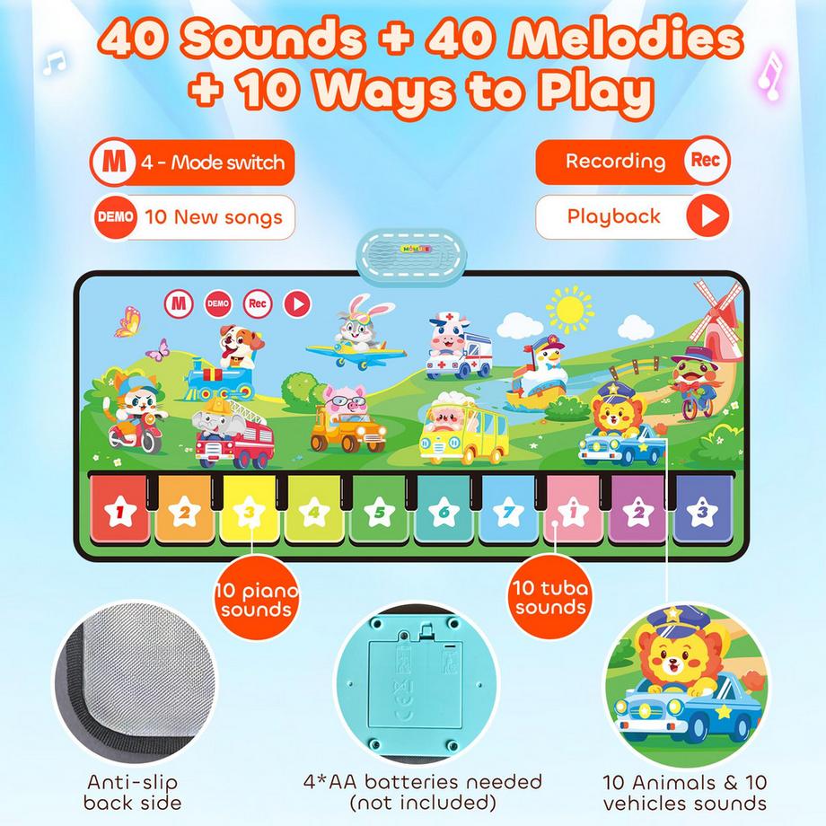 Activity-board  Große Musikmatte mit Lautstärkeregelungsstufen 