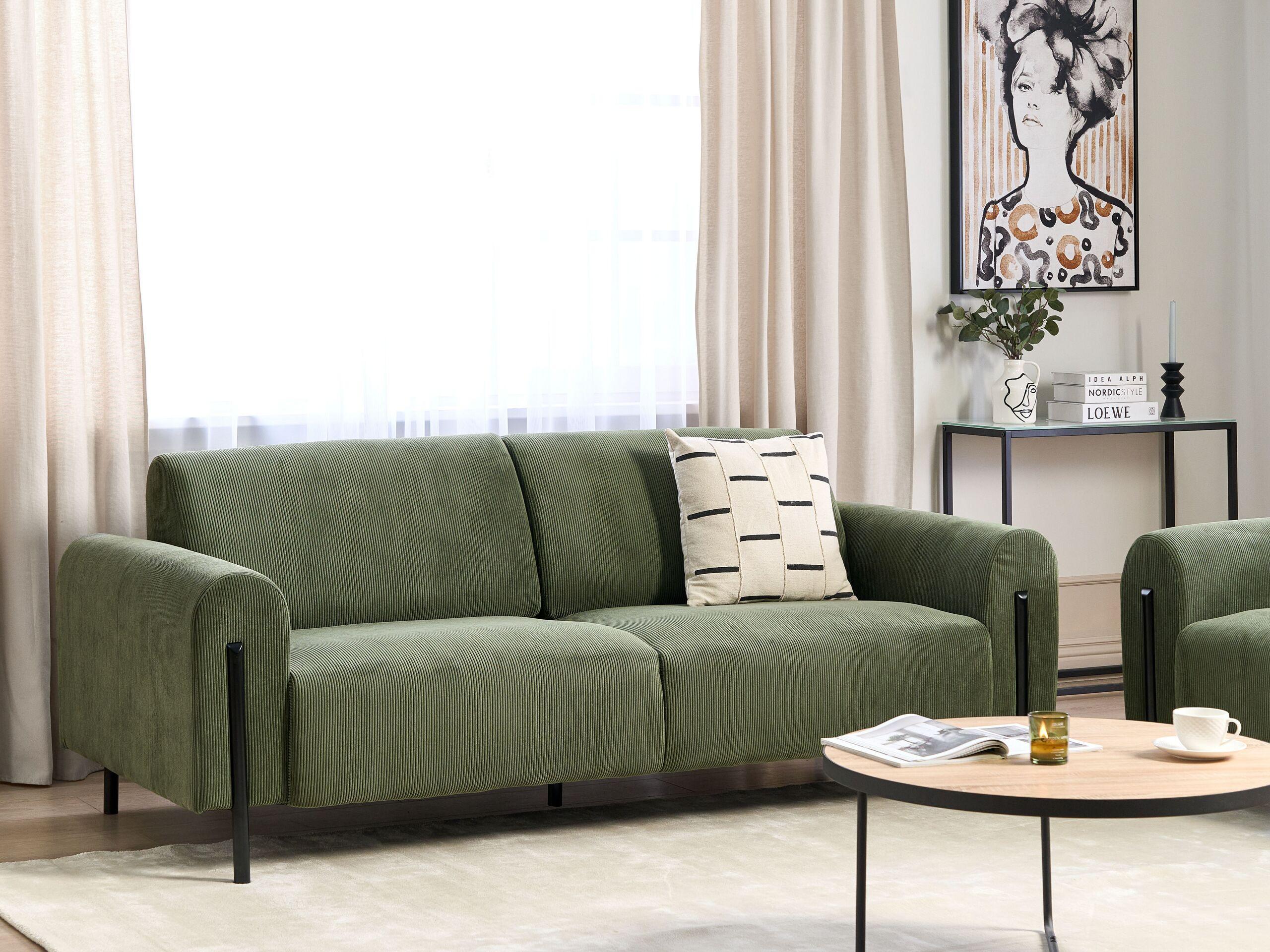 Beliani 3 Sitzer Sofa aus Cord Modern ASKIM  