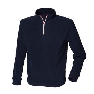 Finden & Hales Top in Pile Collo Zip Maniche Lunghe  