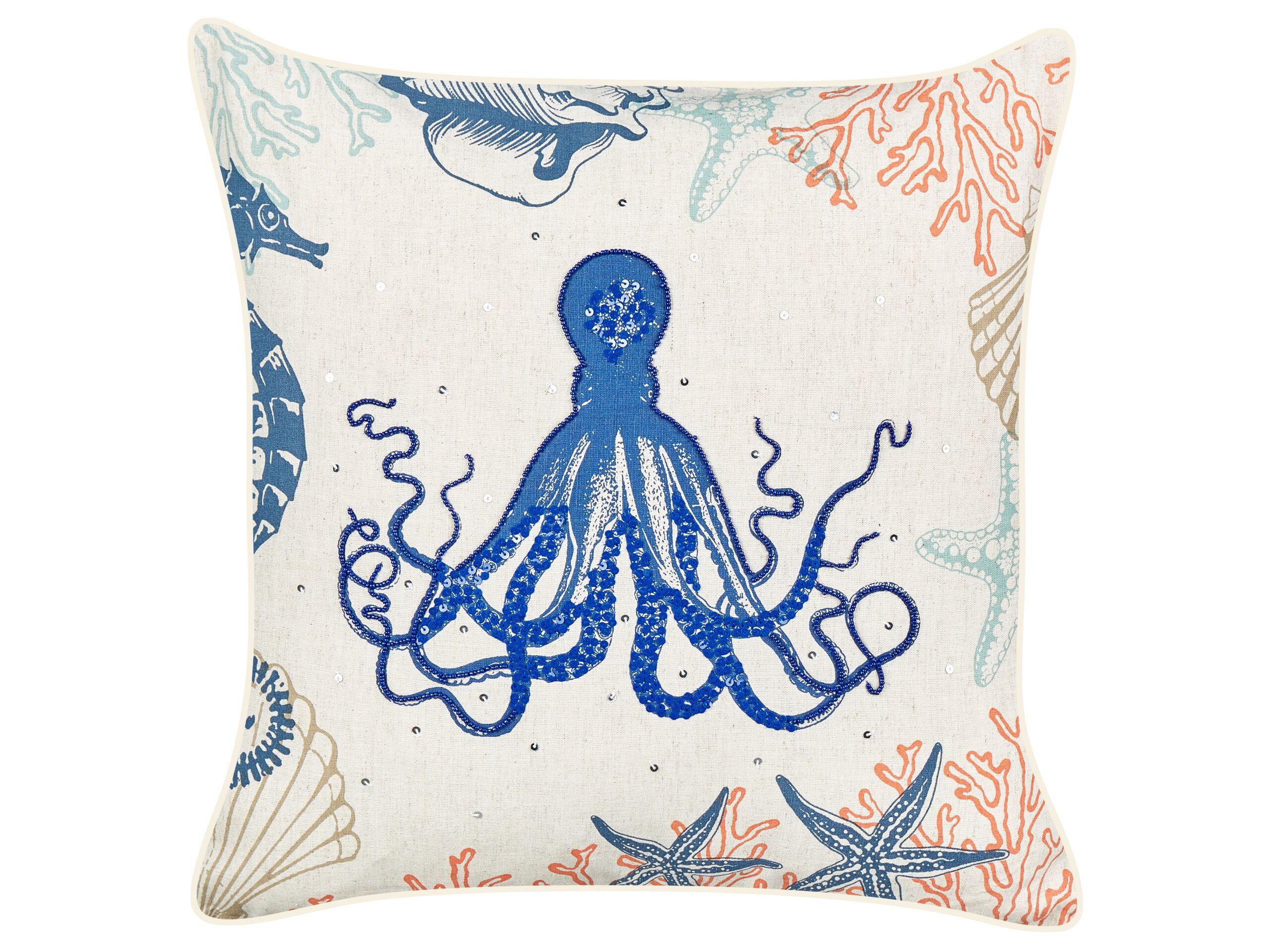 Beliani Coussin en Lin Moderne ACROPORA  