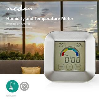 Nedis  Thermometer | Silber / Weiß | Kunststoff | Digitaler Bildschirm 