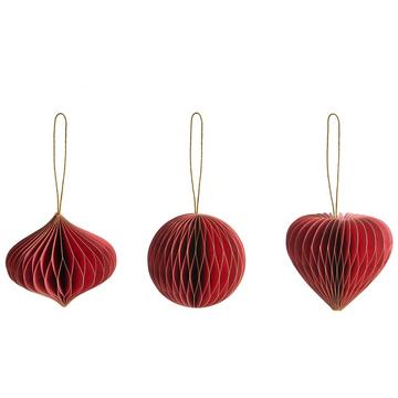 Weihnachtsbaumschmuck 18er Set aus Papier Klassisch SUSA