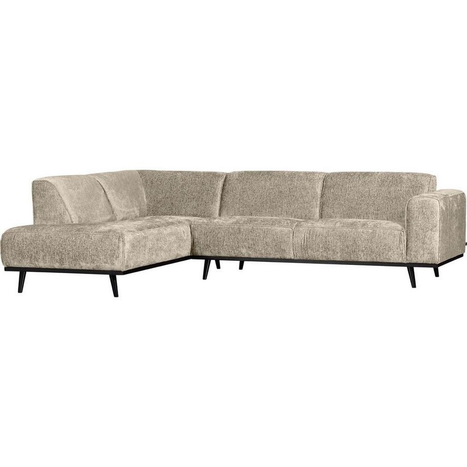 mutoni Canapé d'angle Statement gauche velours structuré wheatfield 274x210  