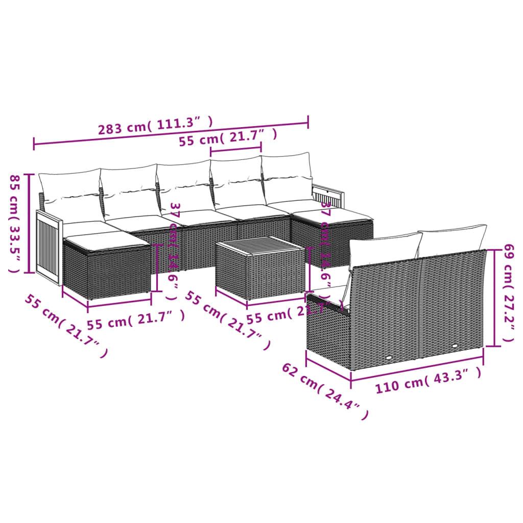 VidaXL Garten sofagarnitur poly-rattan  