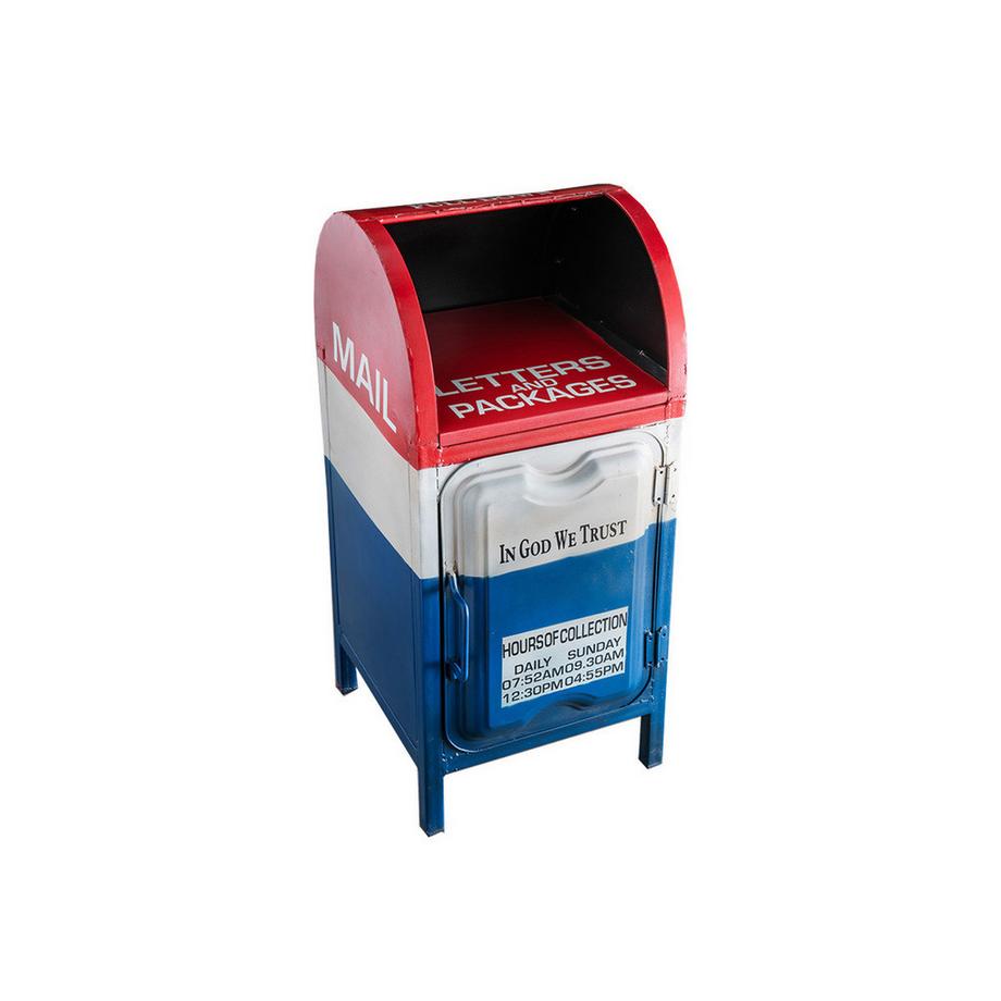 mutoni Armoire unique Boîte aux lettres rouge-blanc-bleu  