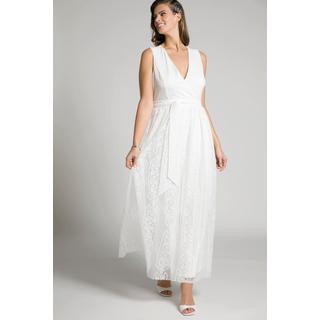 Ulla Popken  Abito da sposa smanicato con pizzo a tema floreale e scollo a V 