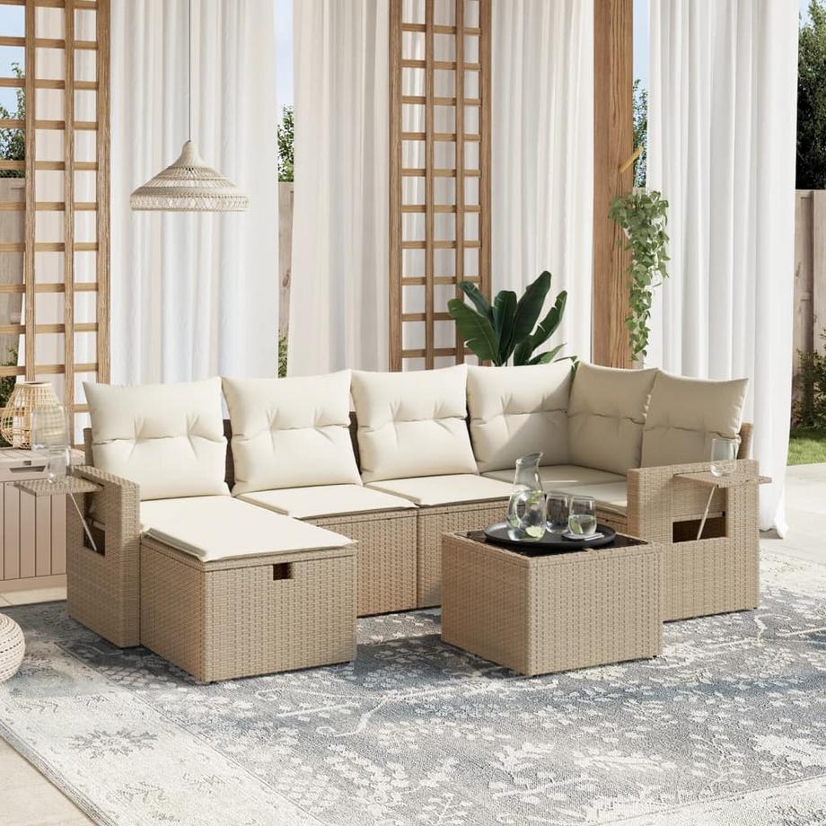 VidaXL set divano da giardino Polirattan  