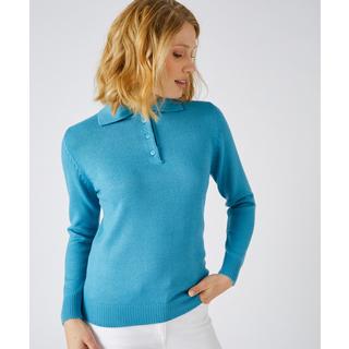 Damart  Pull col polo maille jersey souple. 