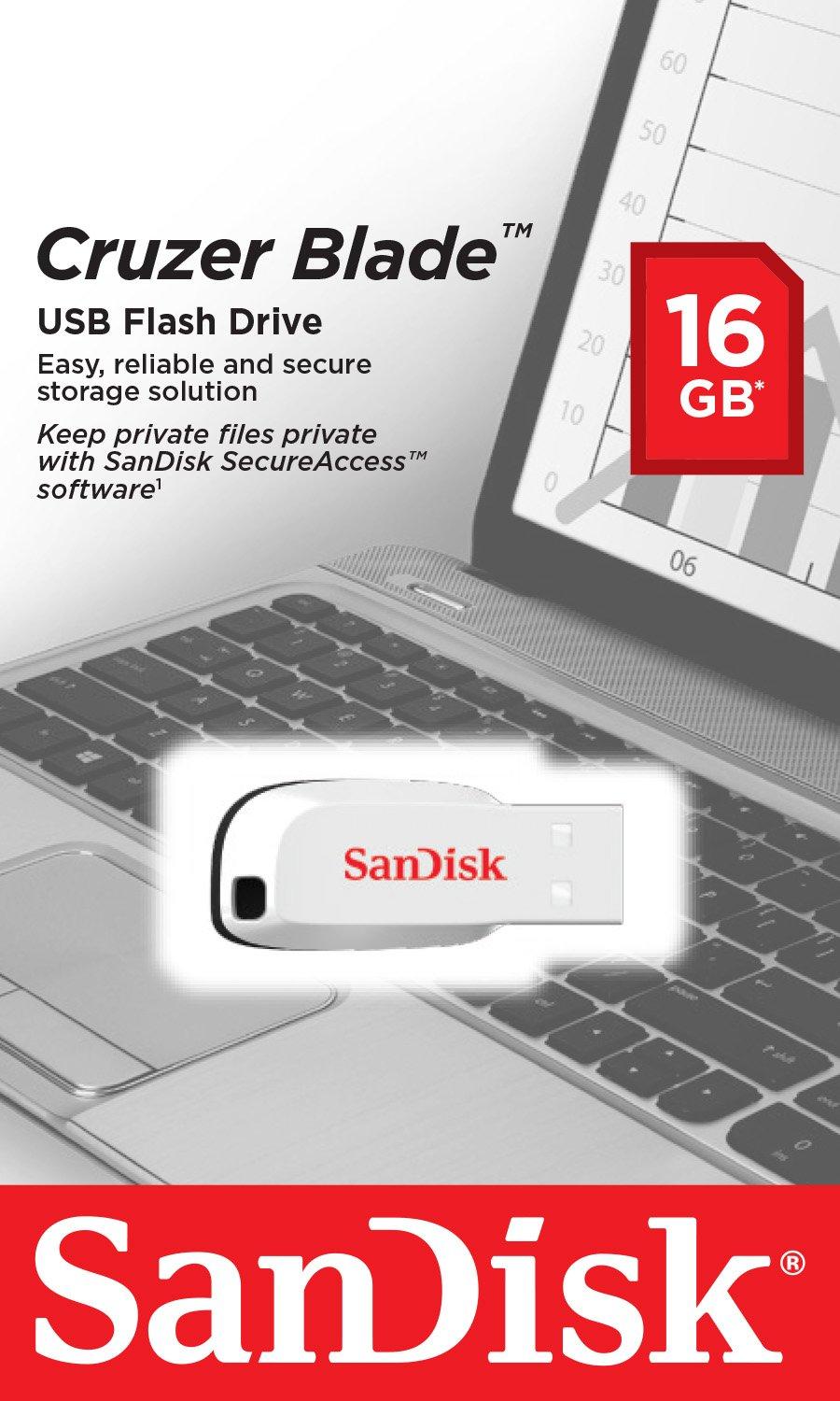 SanDisk  SanDisk Cruzer Blade USB-Stick 16 GB USB Typ-A 2.0 Weiß 