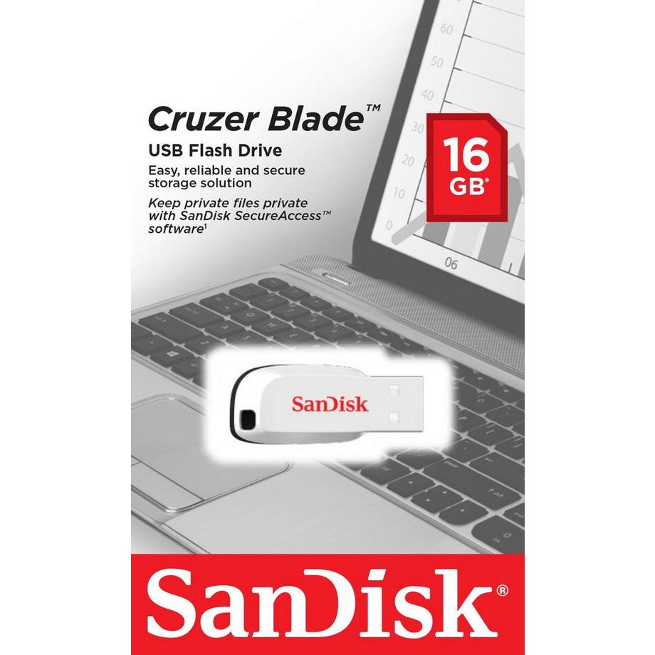 SanDisk  SanDisk Cruzer Blade unità flash USB 16 GB USB tipo A 2.0 Bianco 