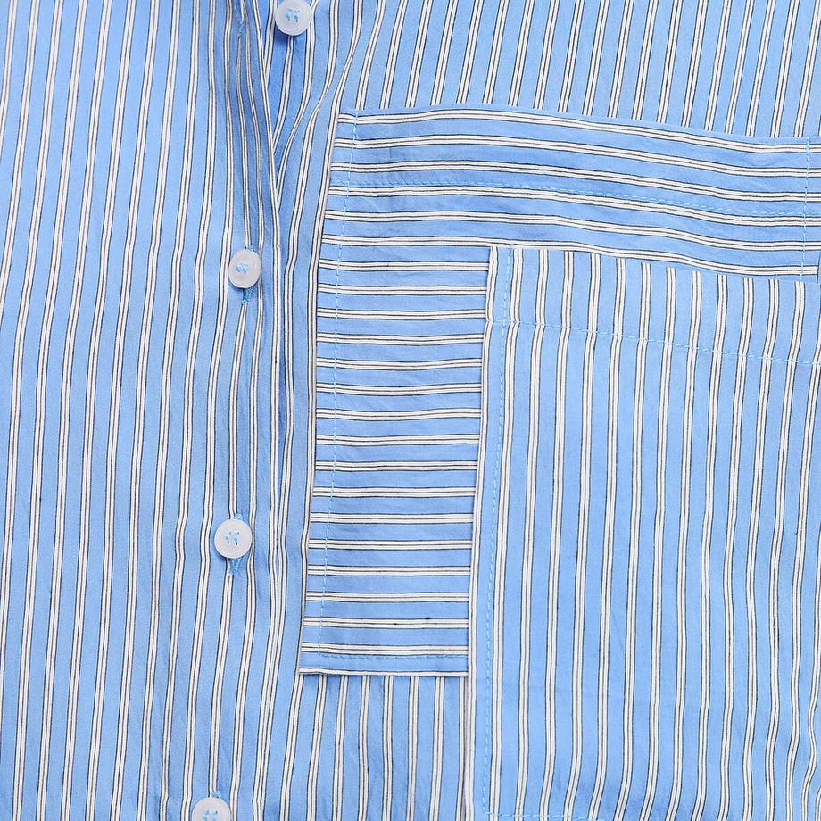 La Redoute Collections Gestreiftes Oversize Langarmhemd  