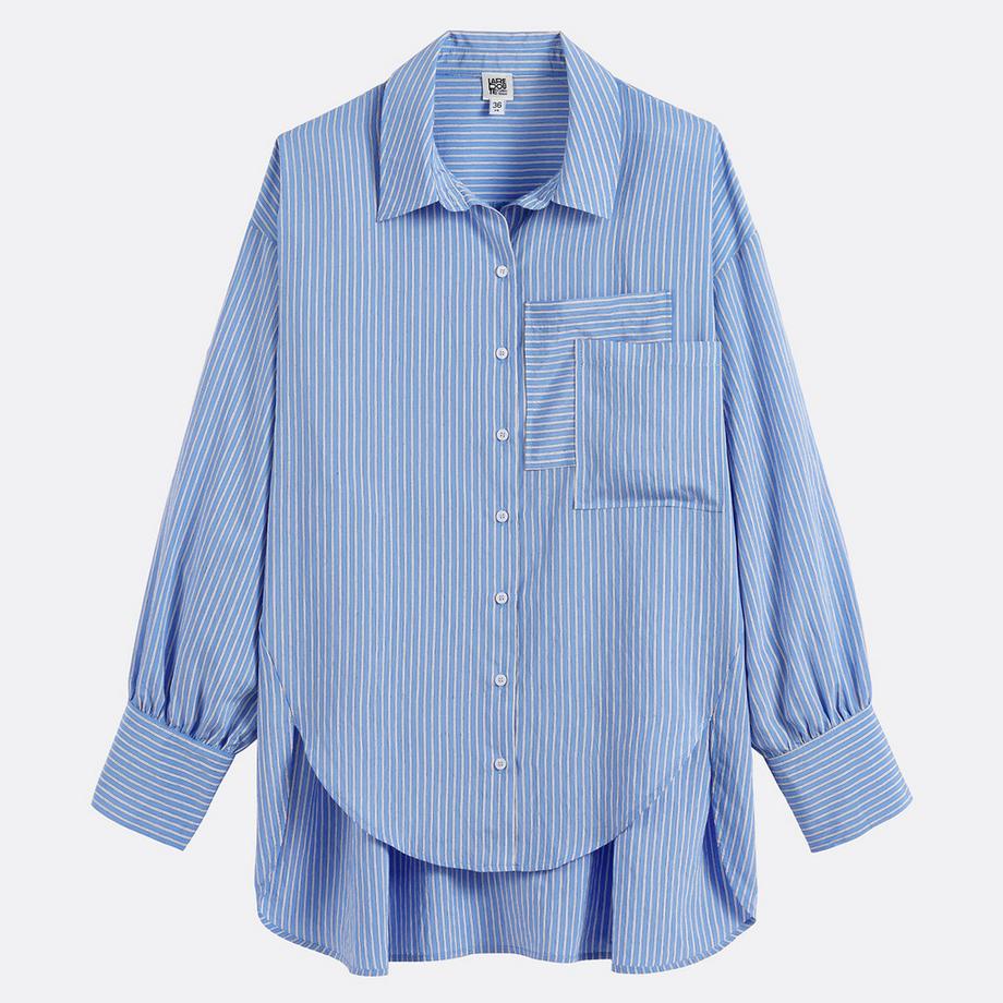 La Redoute Collections Gestreiftes Oversize Langarmhemd  