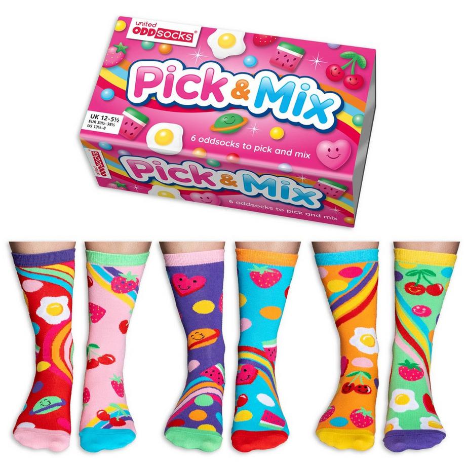 United OddSocks Chaussettes dépareillées Pick and Mix lot de 6  