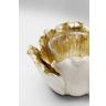 KARE Design Teelichthalter Flower Bloom Creme Gold rund 10  