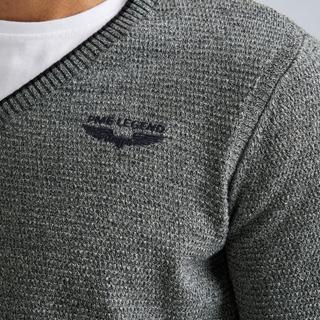PME Legend Maglione in cotone mouliné scollo a V  