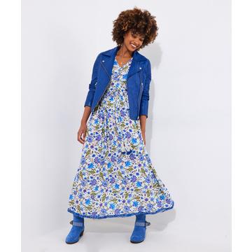 Florales Maxikleid mit Pailletten