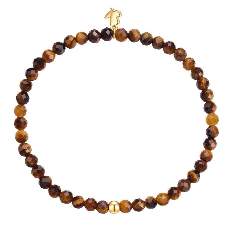 Edelsteinarmband Edelstahl Tigerauge