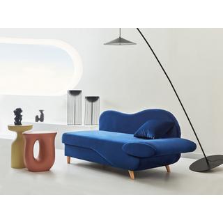 Beliani Chaise longue en Velours Rétro MERI  