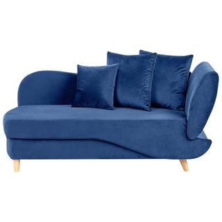 Beliani Chaise longue en Velours Rétro MERI  